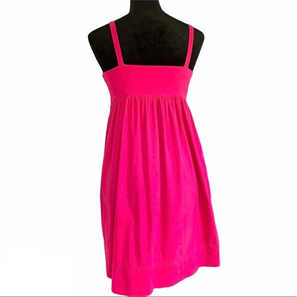 BANANA REPUBLIC Pink Pleated Twist Summer Swing Dress size 2 - Picture 4 of 11